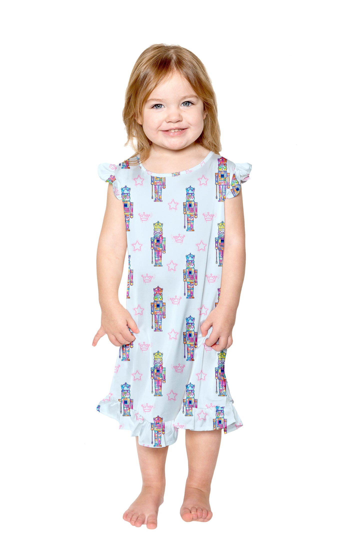 Kids Silky Graffiti Nutcracker, Blue (Silky Dress)