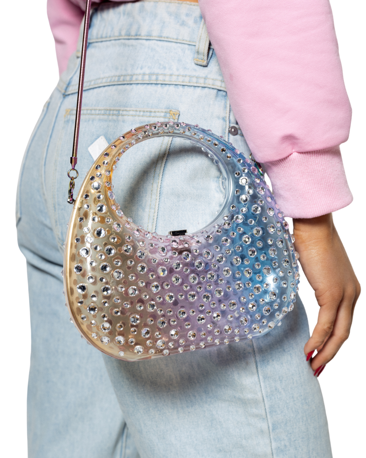 Ombre Rainbow Gem Purse side