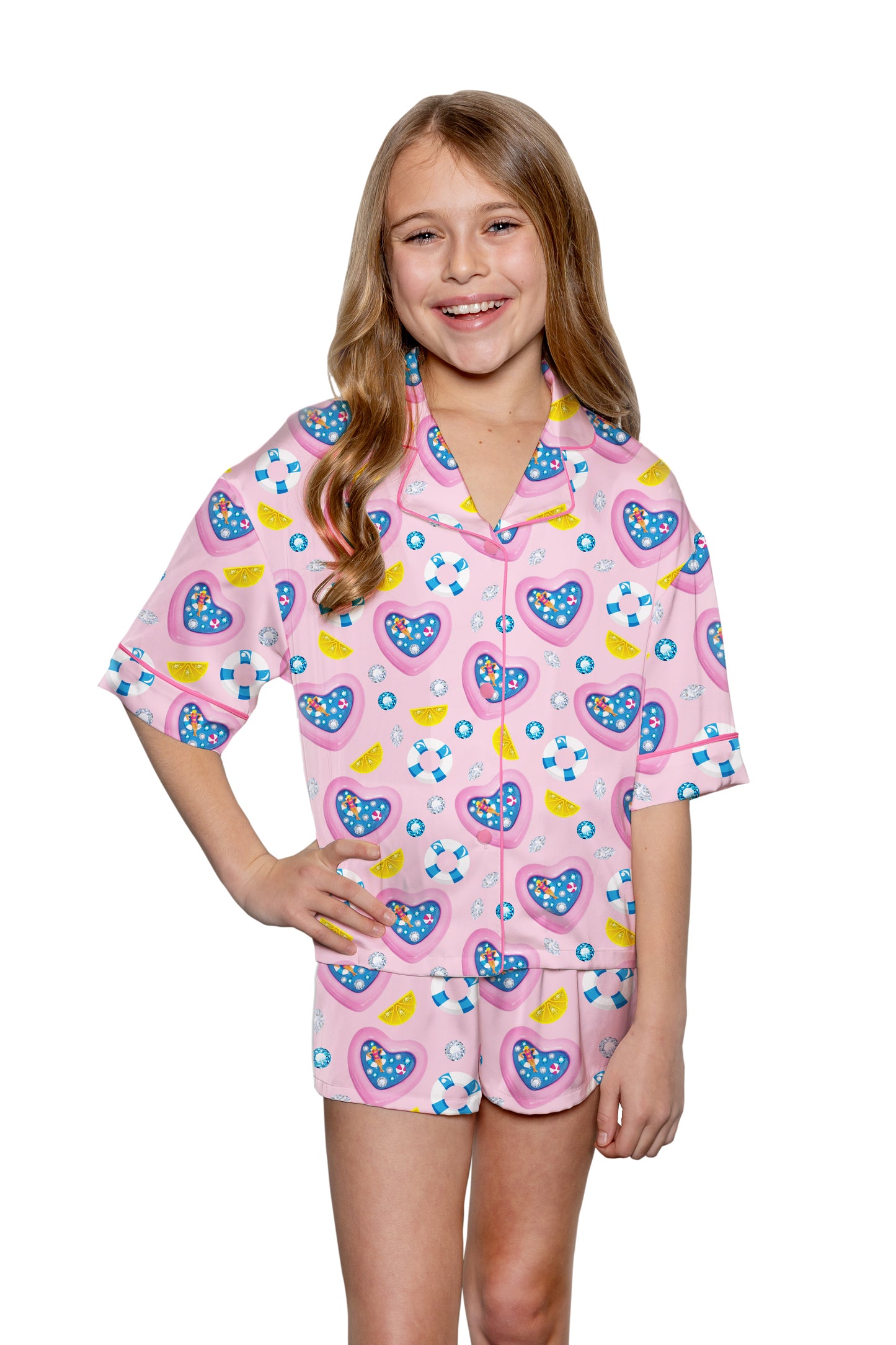 Kids Silky Pool Party (Short Sleeve w/ Shorts)