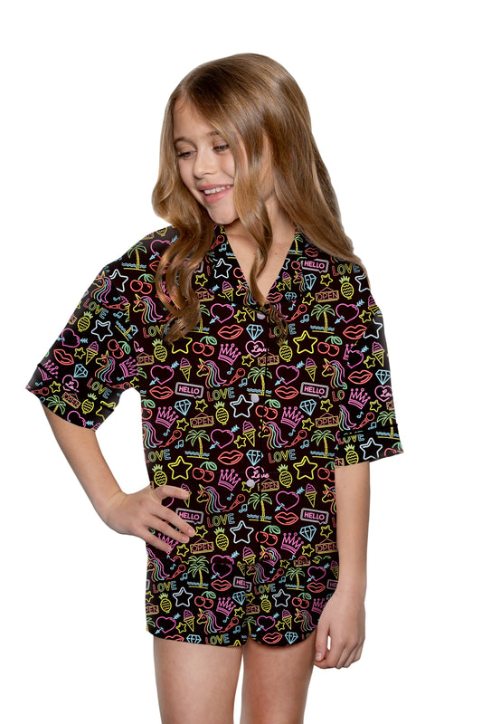 Kids Silky Neon (Short Sleeve w/ Shorts)