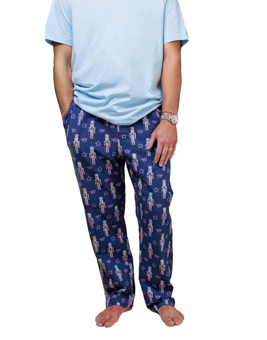 Mens Nutcracker Pant Set, Blue