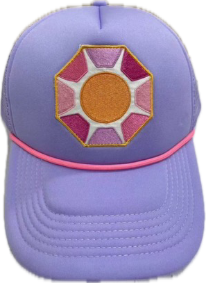 Kids Solitaire Trucker Hat, Lavendar