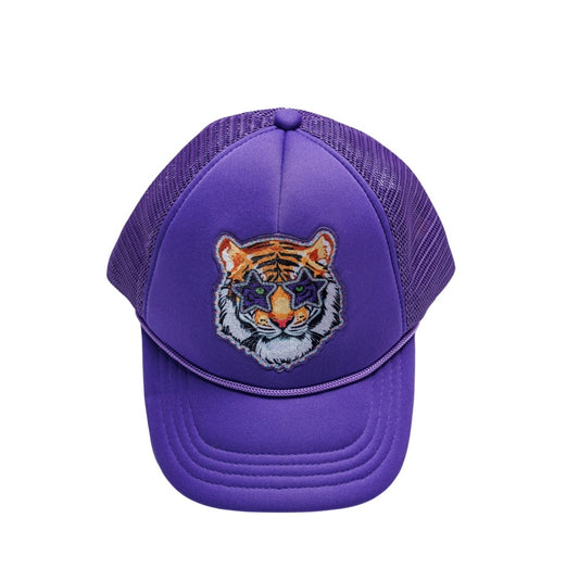 Tiger Trucker Hat, Purple