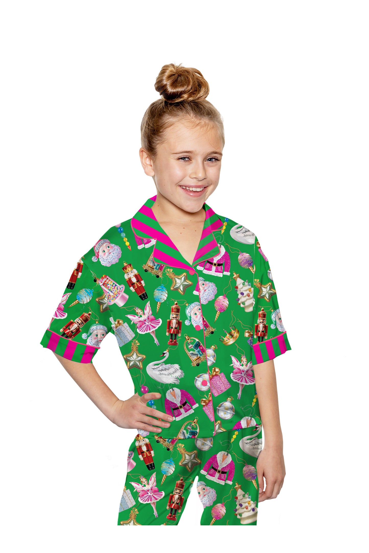 Kids Silky Holiday Baubles (Short Sleeve w/ Pants)