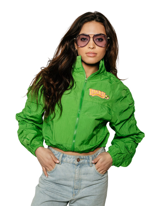 Sunshine Society Track Jacket Green Lucky