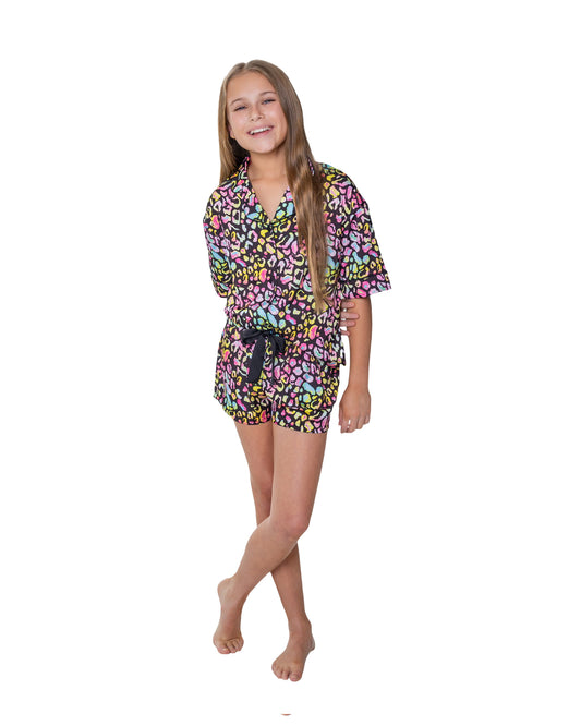 Kids Silky Bright Animal (Short Sleeve w/ Shorts)